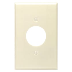 Leviton Ivory 1 gang Plastic Single Outlet Wall Plate 1 pk