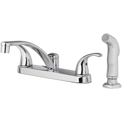 Oakbrook Coastal 2 Handle Kitchen W Sprayer Two Handle Chrome Kitchen Faucet Side Sprayer Included Ace Hardware