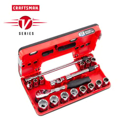 Craftsman V-Series 3/8 in. drive S Metric 6 Point Socket and Tool Set 18 pc