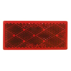 Peterson Quick-Mount Red Rectangular Reflector 12 pk