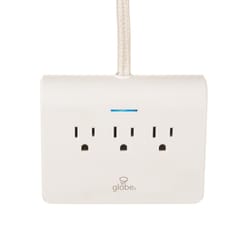 Globe Electric Designer Series 6 ft. L 3 outlets Power Strip with USB Ports White 450 J