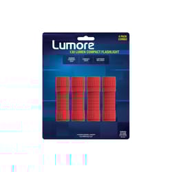 Lumore 100 lm Red LED COB Flashlight AAA Battery