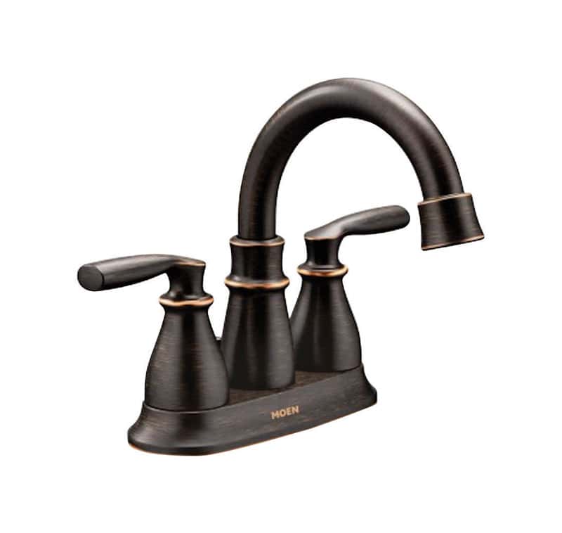 Moen Hilliard Mediterranean Bronze Two Handle Lavatory Faucet 4 In