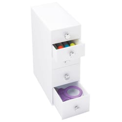 InterDesign White Drawer Organizer 10 in. H X 3.5 in. W X 7 in. D Stackable