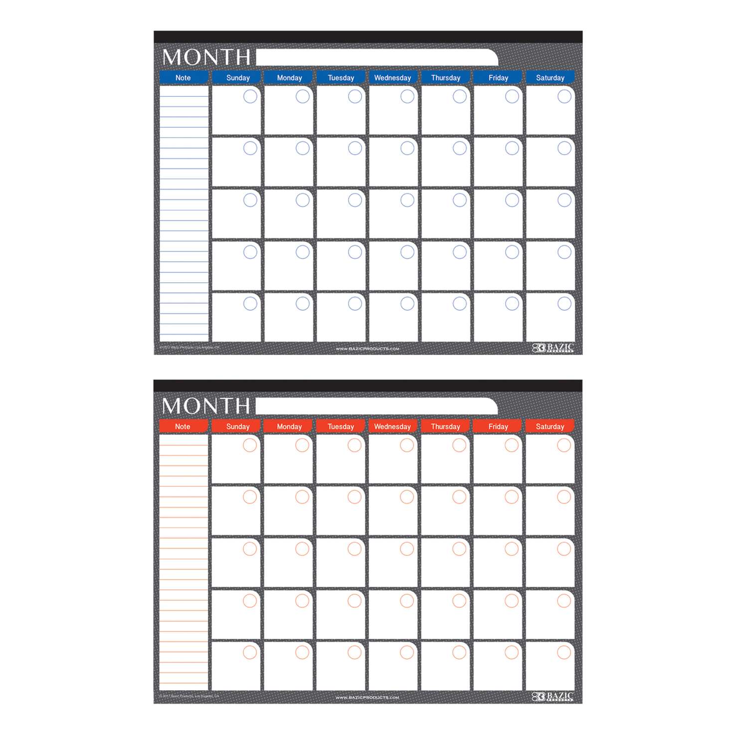 Bazic Products 17 in. W X 22 in. L Desk Pad Calendar 1 pk - Ace Hardware