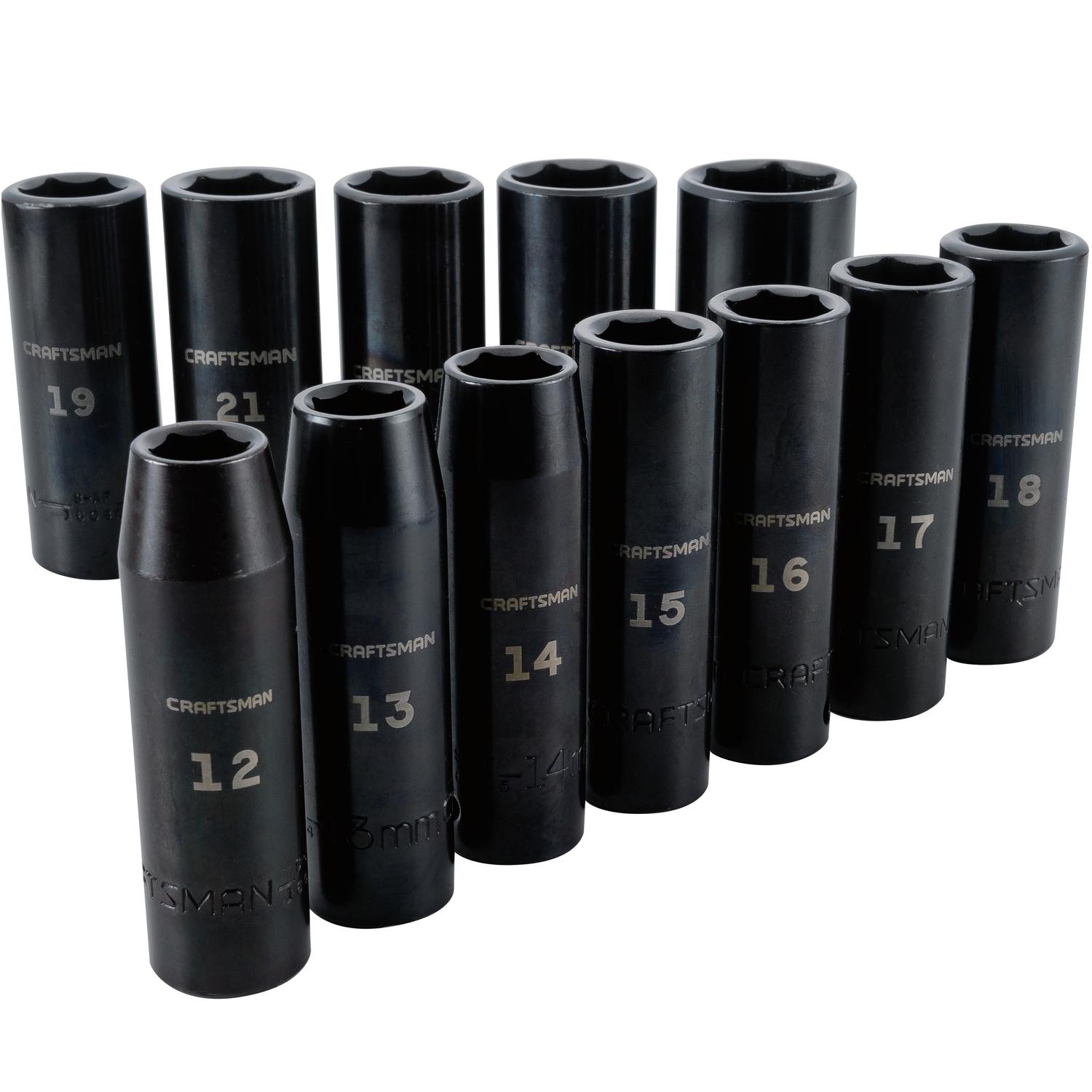 Craftsman 27 mm X 1/2 in. drive Metric 6 Point Deep Deep Impact Socket 12 pc Sansujyuku sansujyuku.com