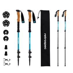 Retrospec 54 in. Polar Blue 6061 Aluminum Adjustable Folding Trekking Pole