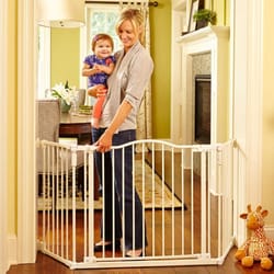 72 wide baby gate pressure outlet mounted