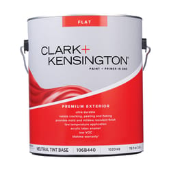 Clark+Kensington Flat Tint Base Neutral Base Premium Paint Exterior 1 gal
