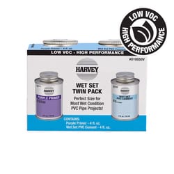 Harvey Clear/Purple Primer and Cement For PVC 8 oz