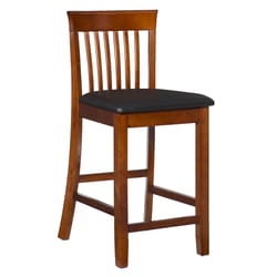 Linon Home Decor Dark Brown Polyurethane Fowler Barstool 37 in.