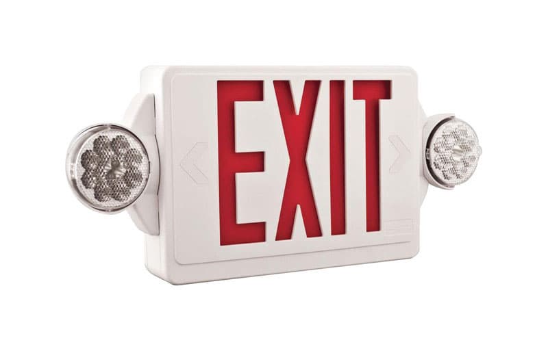 Lithonia Lighting 2-light Plastic Led White & Red Exit Sign/emergency S1e1