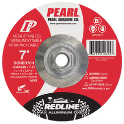 Pearl Abrasive Redline 7 in. D X 5/8-11 in. Grinding Wheel