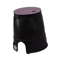 NDS Econo 1.21 in. W X 8.5 in. H Round Valve Box with Overlapping Cover Purple