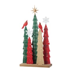 Glitzhome Multicolored Christmas Snowman Tree Table Decor 24 in.