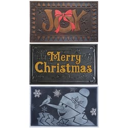 Rockport Premium 30 in. W X 18 in. L Assorted Christmas Rubber Door Mat