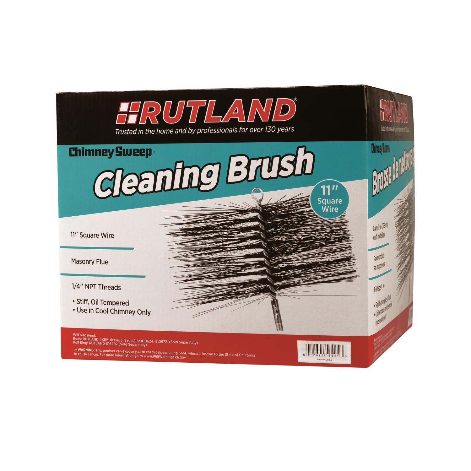 Rutland Chimney Sweep 11 in. Square Oil Tempered Chimney Brush Uae Electronic uaeelectronic.com