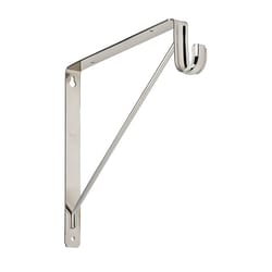 National Hardware Silver Steel Shelf/Rod Bracket 32 Ga. 12-7/16 in. L