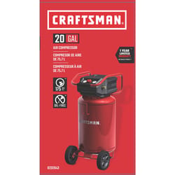 Craftsman 20 gal Vertical Portable Air Compressor 175 psi 1.8 HP