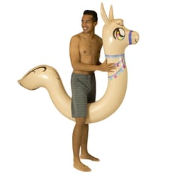 PoolCandy Multicolored PVC Inflatable Llama Ride-On Pool Noodle