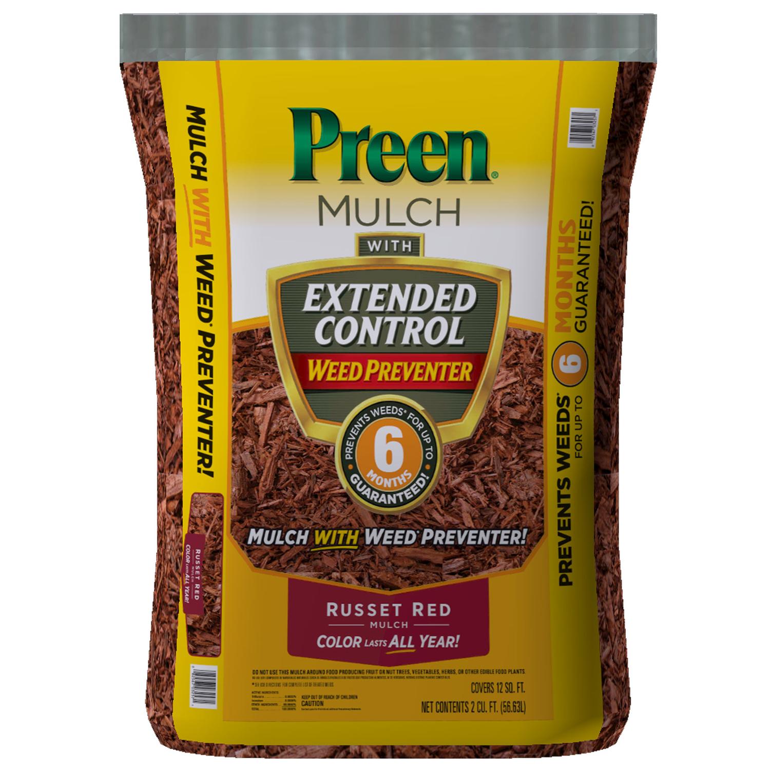 Preen Extended Control Russet Red Weed Preventer Mulch 2 cu ft Ace