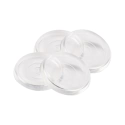 Softtouch Plastic Caster Cup Clear Round 1 3/8 in. W 4 pk