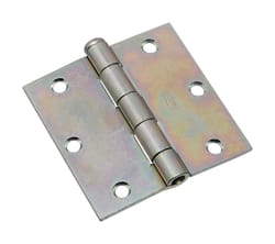 National Hardware 3-1/2 in. L Zinc-Plated Broad Hinge 2 pk