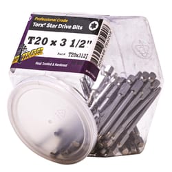 Big Timber Star T20 X 3-1/2 in. L Torx Power Bit Steel 50 pc