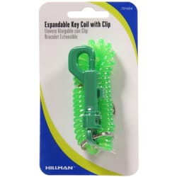 HILLMAN Plastic Assorted Jogger's Wrist Coil Keychain