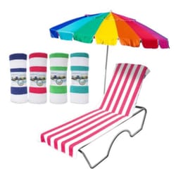 Kane Home Assorted Cotton Stripe Lounger Pool Beach Towel 4 pc