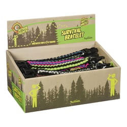 Toysmith Survival Bracelet with Whistle Assorted 12 pc