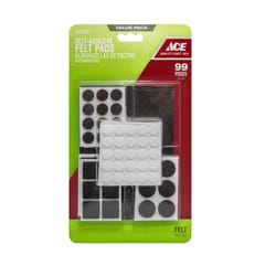 Ace Felt Self Adhesive Surface Pad Brown Assorted 99 pk