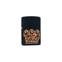 Zippo Black See No Evil, Hear No Evil, Speak No Evil Lighter 1 pk