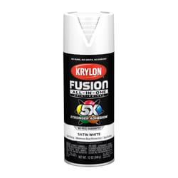 Krylon Fusion All-In-One Satin White Paint+Primer Spray Paint 12 oz