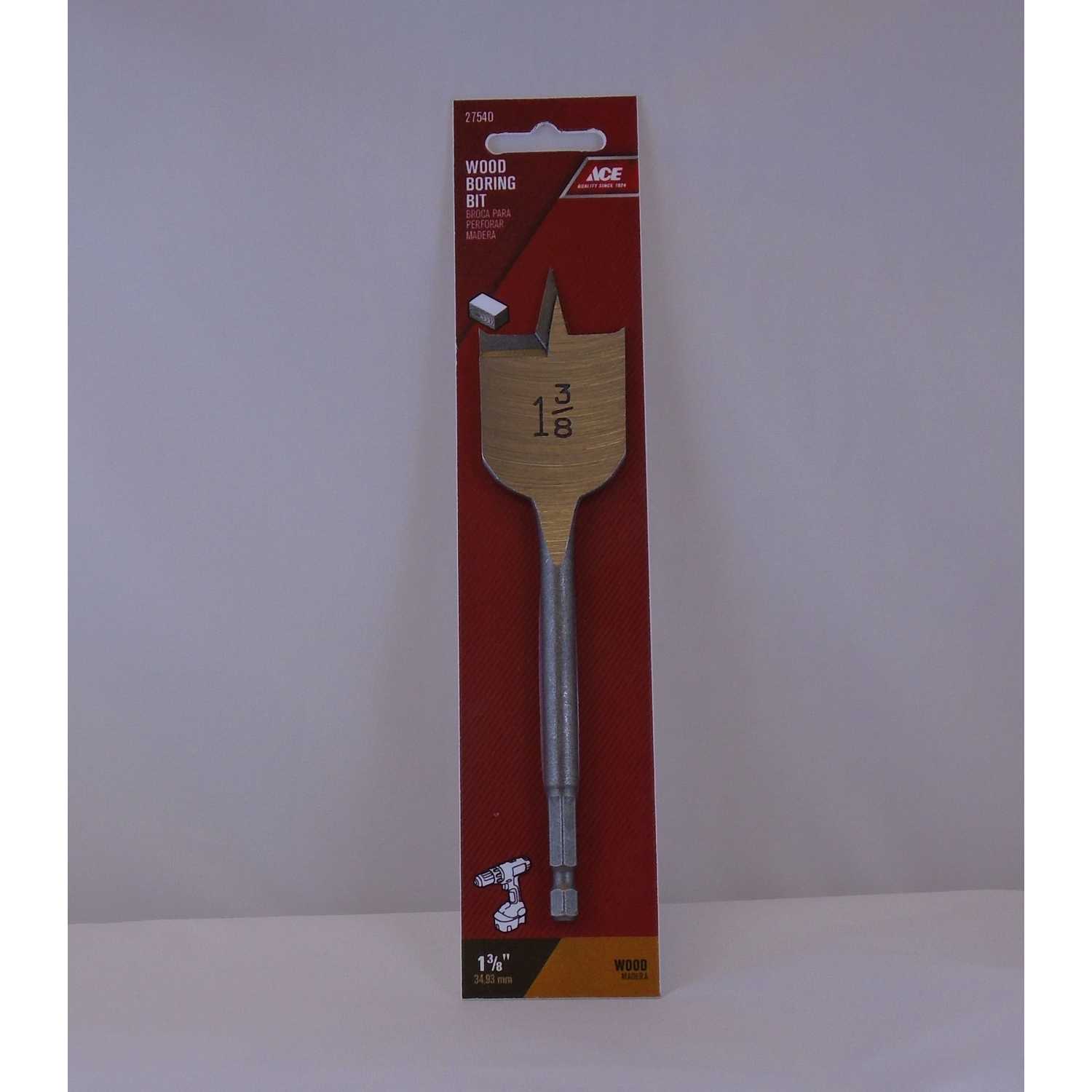 Ace 13/8 in. Dia. x 6 in. L Steel Wood Boring Bit 1 pc. Ace Hardware