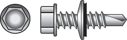 HILLMAN 1/4 in. Ga. X 1-1/2 in. L Hex Hex Washer Head Self-Drilling Screws 100 pk