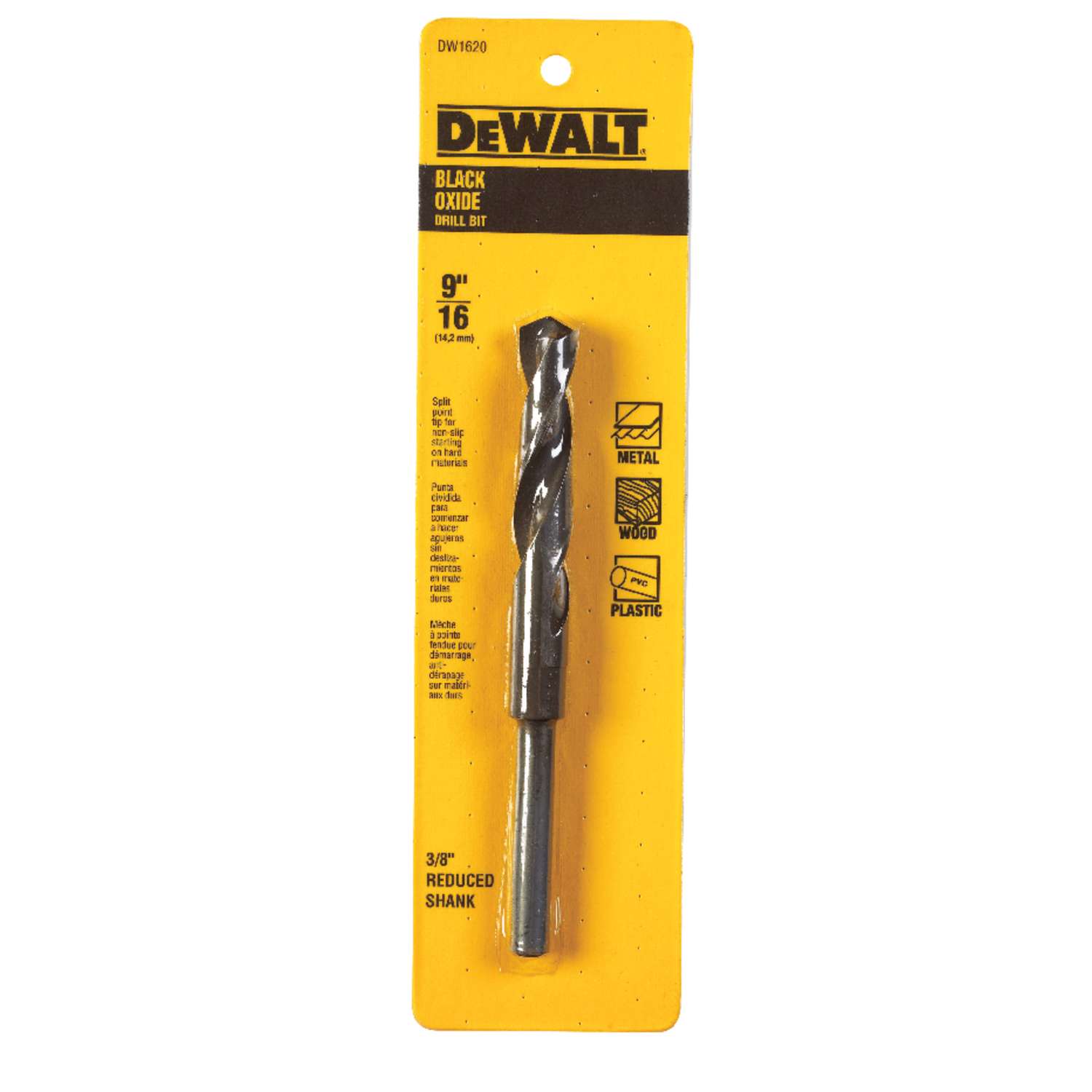 DeWalt 9/16 in. x 6 in. L High Speed Steel Split Point Twist Drill Bit ...