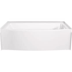 Delta Classic 500 18 in. H X 60 in. W X 32 in. L White Bathtub