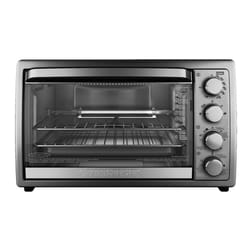Black+Decker Stainless Steel Silver 6 slot Convection Toaster Oven 16 in. H X 21 in. W X 14 in. D