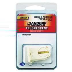Jandorf Plastic Fluorescent Medium Base Socket 1 pk