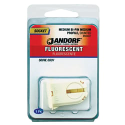 Jandorf Plastic Fluorescent Medium Base Socket 1 pk