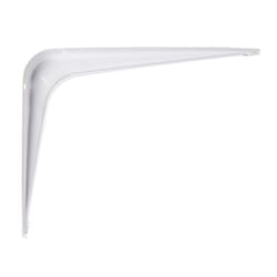 Hampton White Steel Shelf Bracket 18 Ga. 6 in. L 100 lb