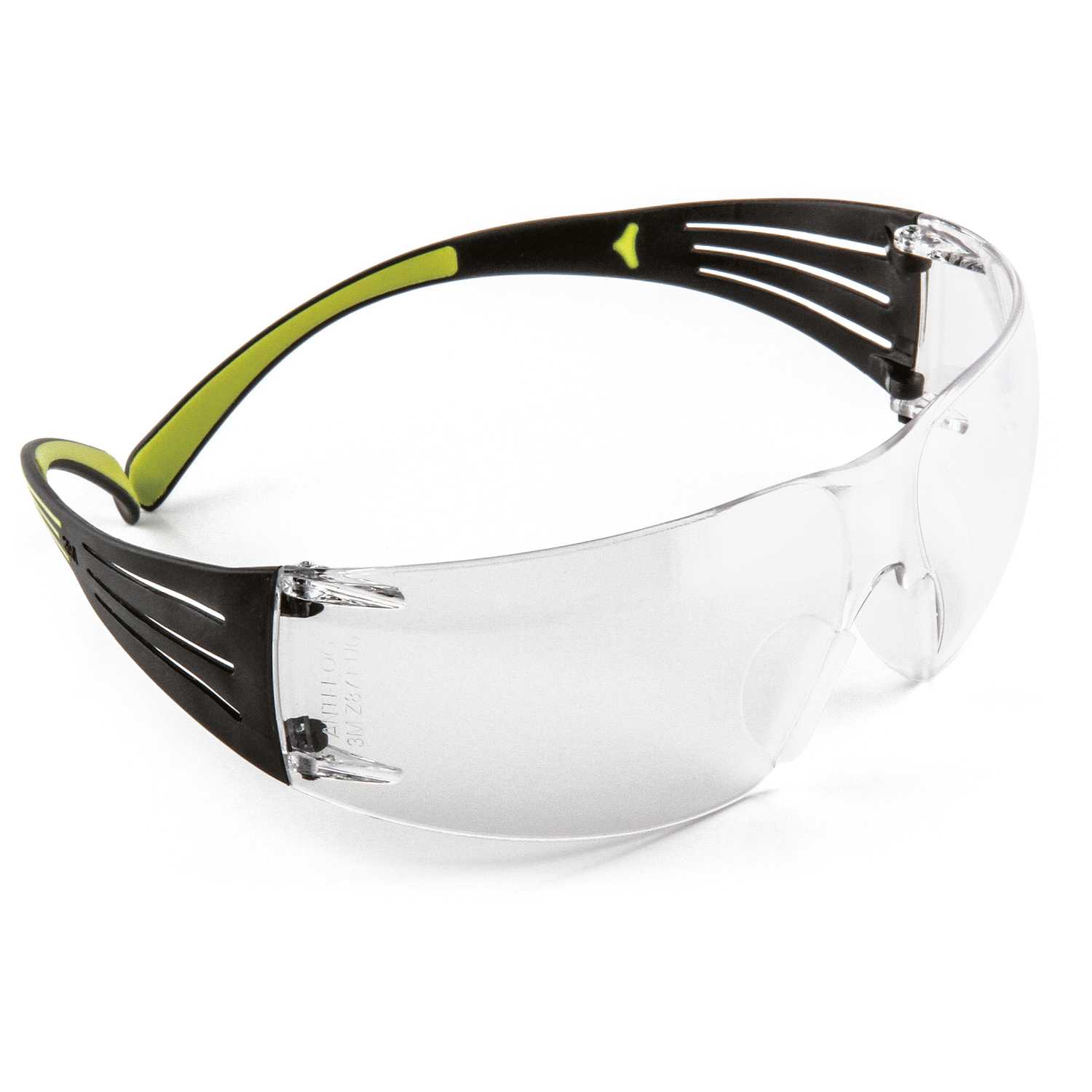 3M SecureFit AntiFog Safety Glasses Clear Lens Black/Green Frame 1 pc