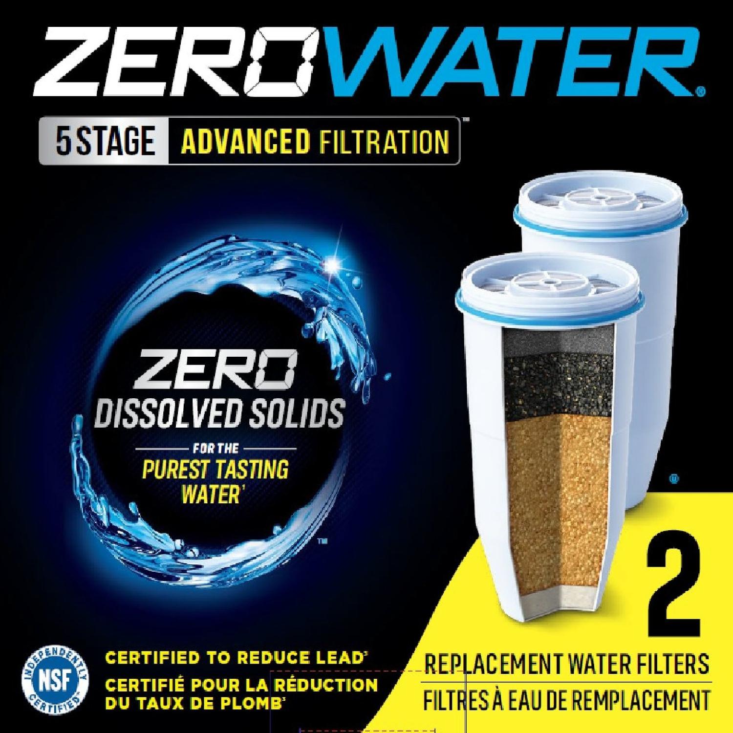Zr017 Zero Water Replacement Filters 2 Pack For Use