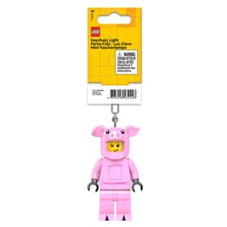 LEGO Minifigures Plastic Pink Piggy Girl Keychain w/LED Light
