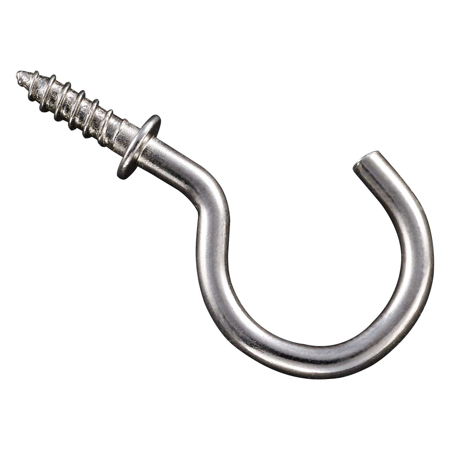 National Hardware Satin Nickel Metallic Steel 1 in. L Cup Hook 10 lb