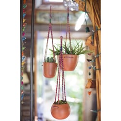 Matr Boomie 5 in. D Terracotta Hanging Bowl Planter Terracotta Clay