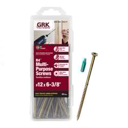 GRK Fasteners R4 No. 12, No. 14 X 6-3/8 in. L Star Coated W-Cut Framing Screws 50 pk