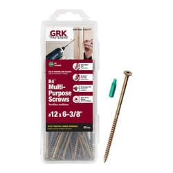 GRK Fasteners R4 No. 12, No. 14 X 6-3/8 in. L Star Coated W-Cut Framing Screws 50 pk