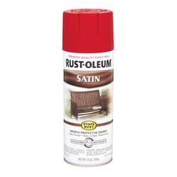 Rust-Oleum Stops Rust Satin Heritage Red Spray Paint 12 oz